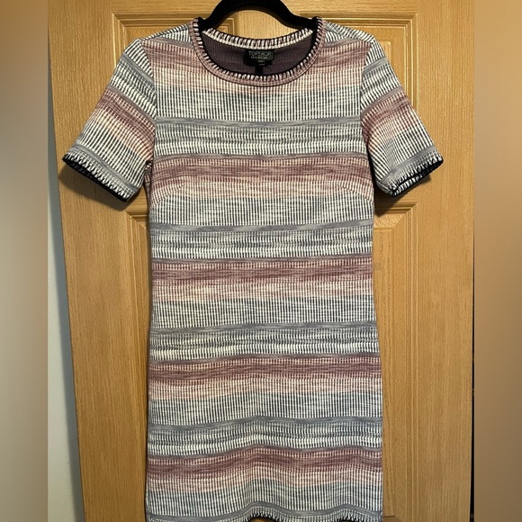Striped Short Sleeve Dress - Picture 2 of 13